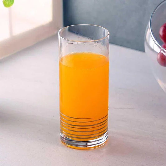 Crystal Barline Water and Juice Drinking Glass Set - ArtyCraftz