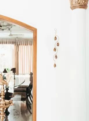 Decorative Antique Kutch Copper Coated 5 Bell Climber Hanging - ArtyCraftz