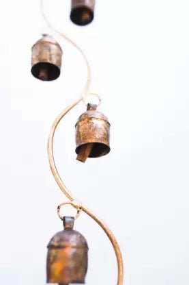 Decorative Antique Kutch Copper Coated 5 Bell Climber Hanging - ArtyCraftz