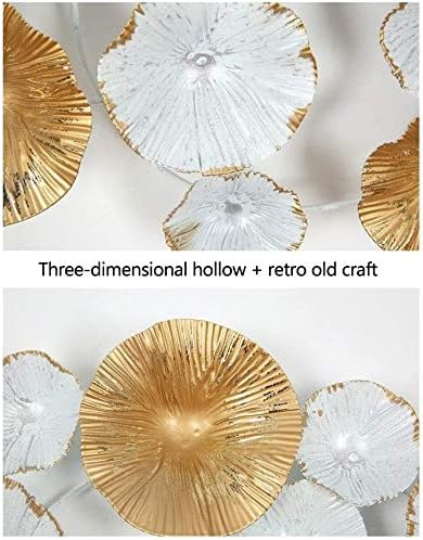 Decorative Golden and White Flower Round Wall Mirror - ArtyCraftz