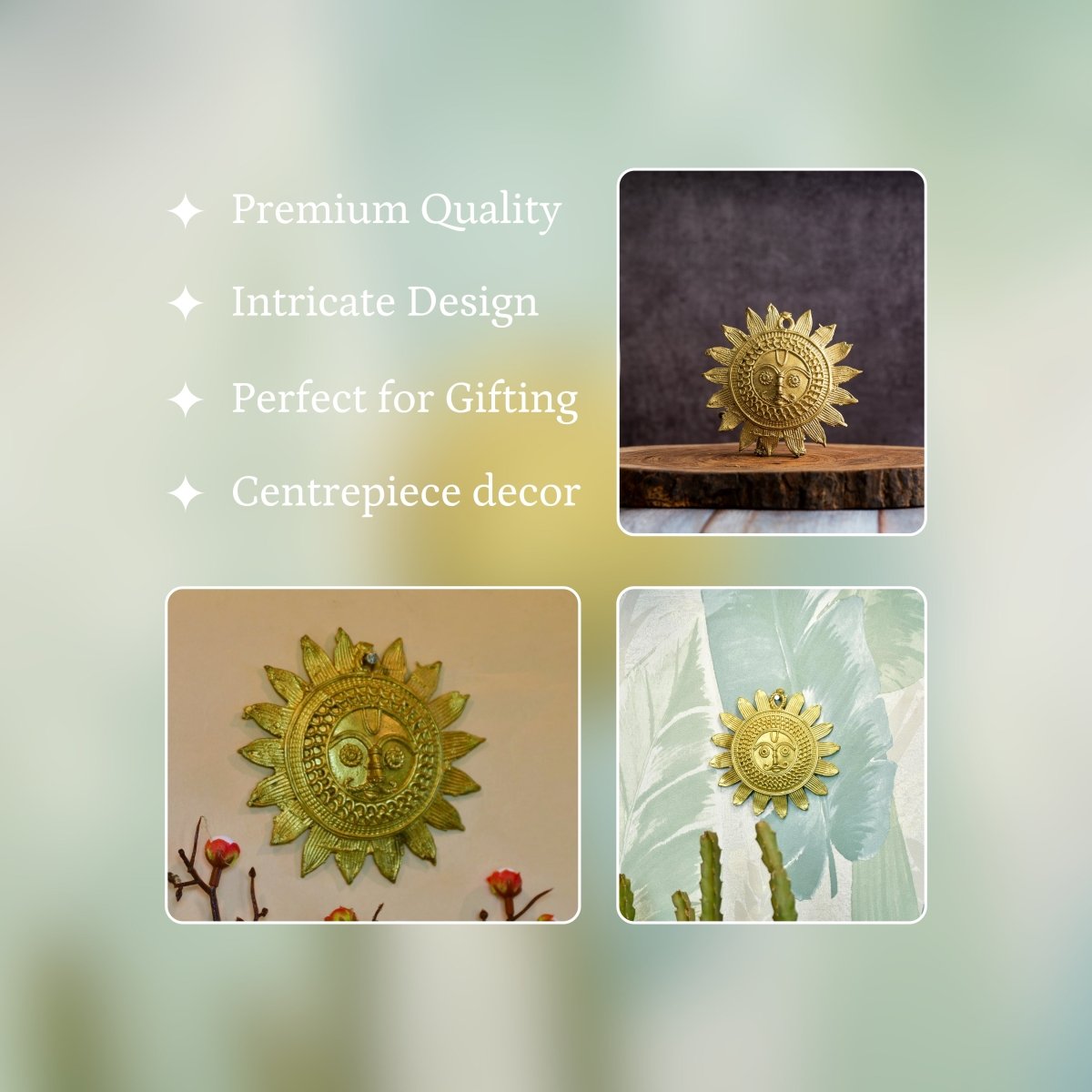 Dhokra Art Sunplate Home Decor