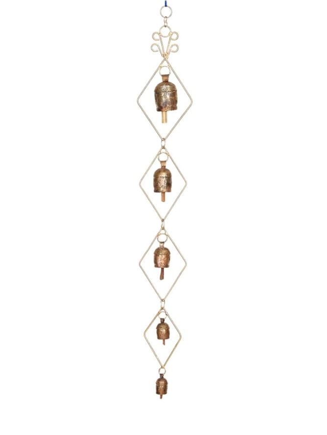 Diamond String of bells copper coated Wind Chime - ArtyCraftz