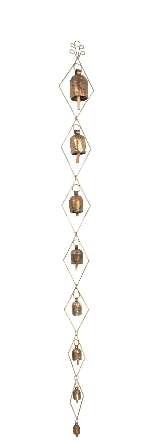 Diamond String of bells copper coated Wind Chime - ArtyCraftz