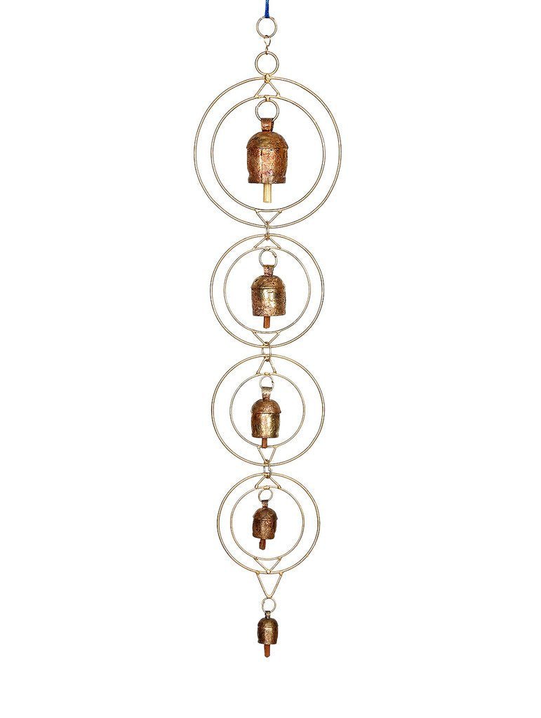 Double Rings Copper Cow Bell Wind Chime - ArtyCraftz