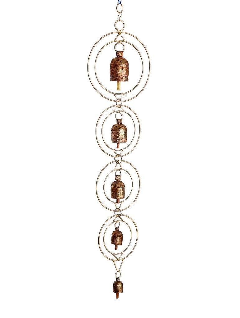 Double Rings Copper Cow Bell Wind Chime - ArtyCraftz