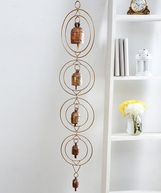Double Rings Copper Cow Bell Wind Chime - ArtyCraftz