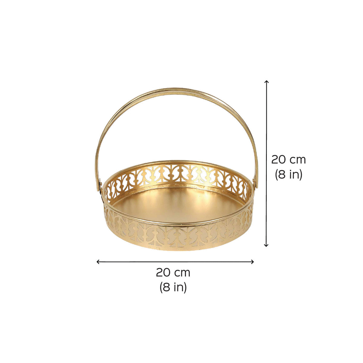 Handmade Metal Round Gift Basket
