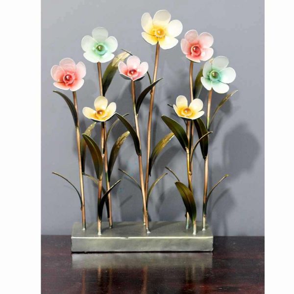 Beautiful Handmade Metal Flower Table Decor