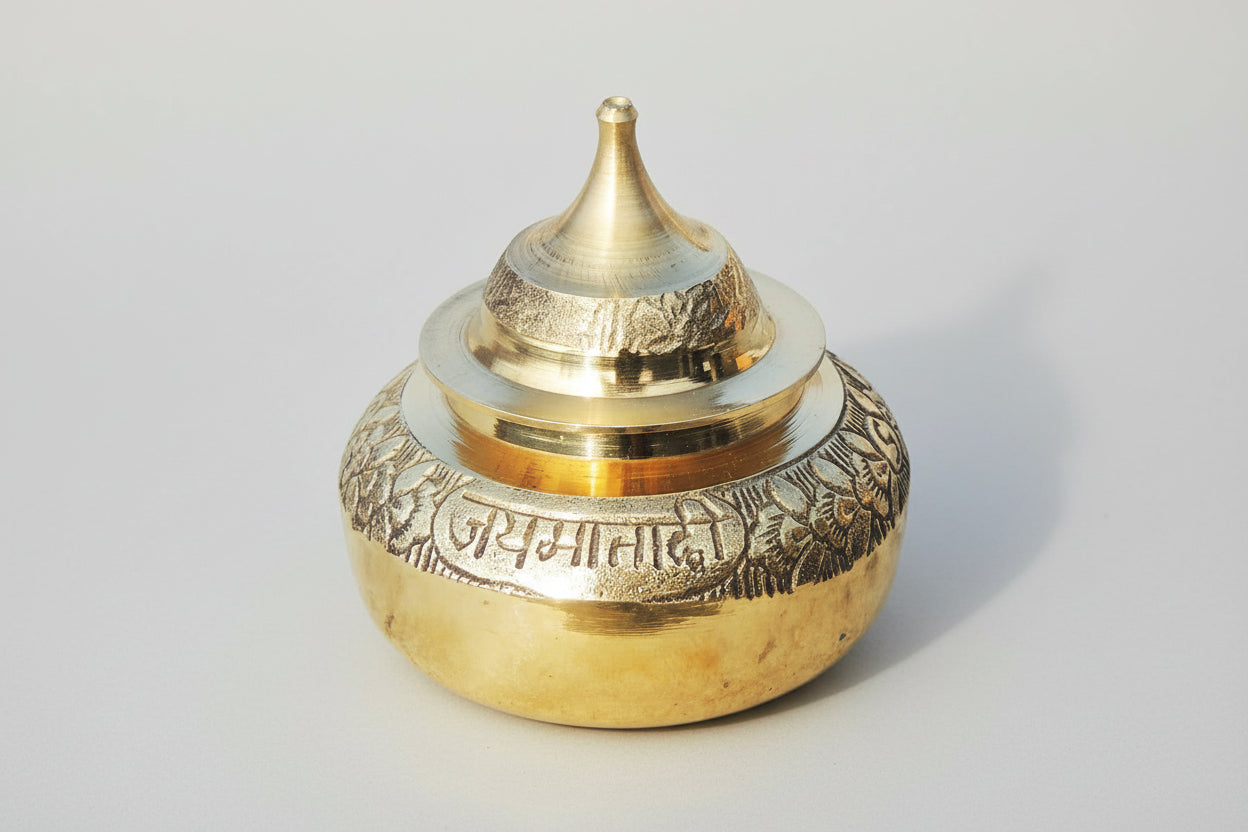 Luxury Brass Sindur Box-ArtyCraftz.com