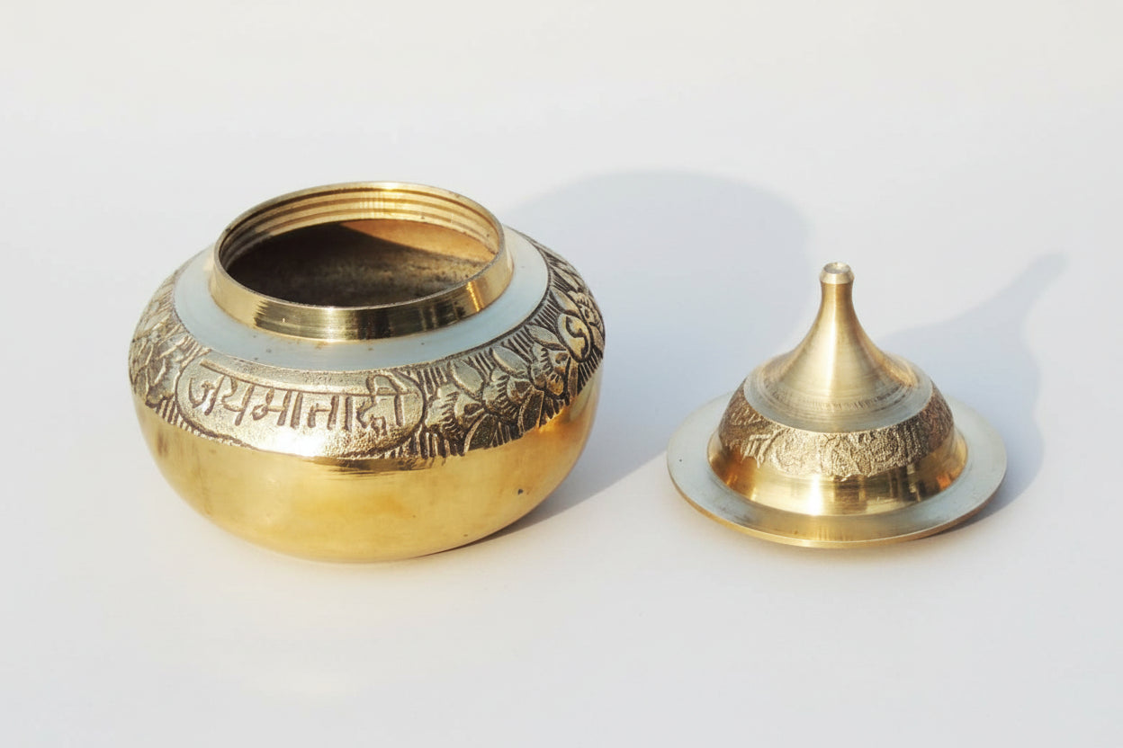 Luxury Brass Sindur Box-ArtyCraftz.com