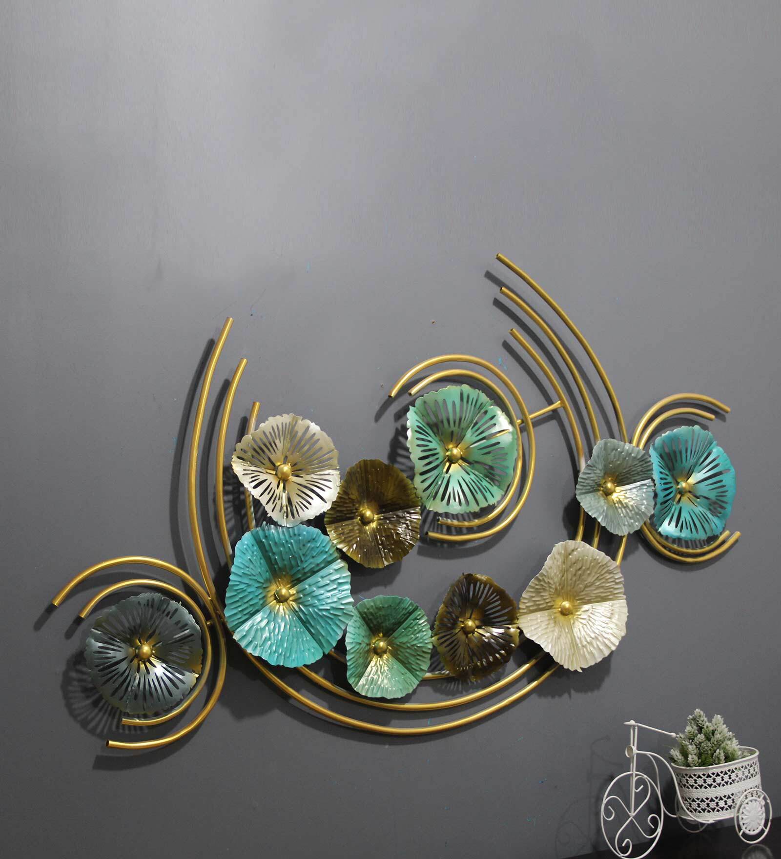 Large Abstract Metal Floral Wall Art - ArtyCraftz.com