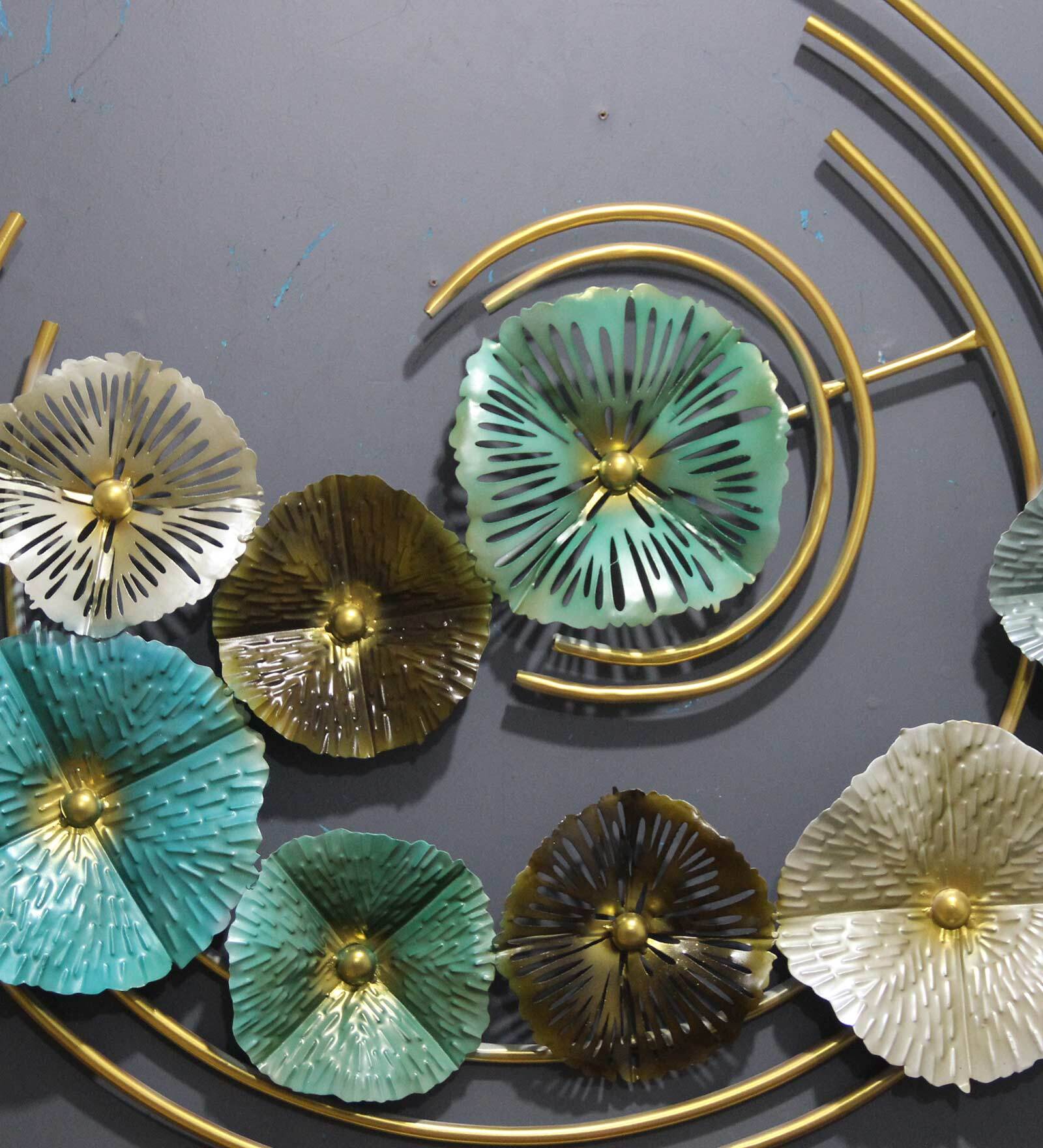 Large Abstract Metal Floral Wall Art - ArtyCraftz.com