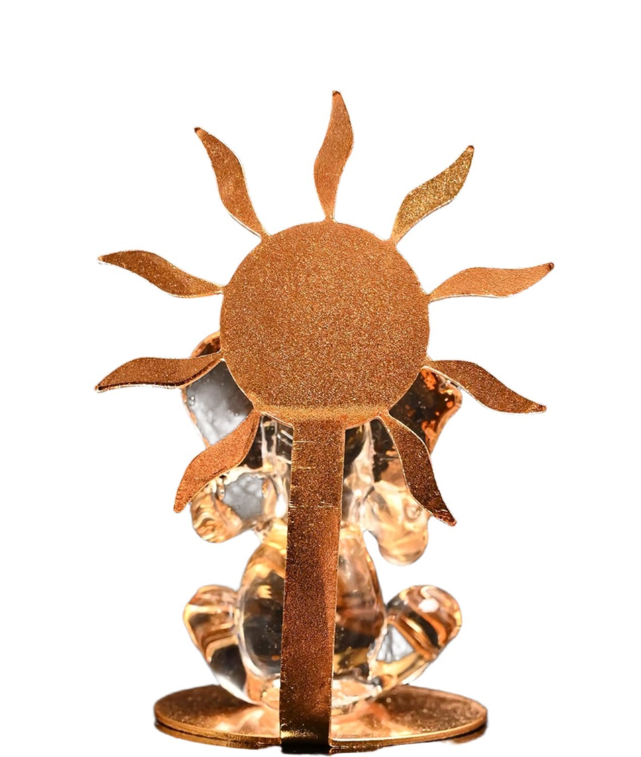 Glass Enlightened Ganesh Car Dashboard Idol - ArtyCraftz