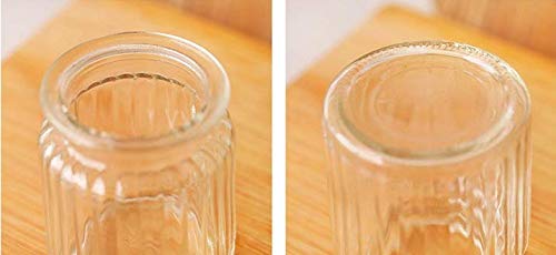 Glass Ribbed Canister with Lid - ArtyCraftz