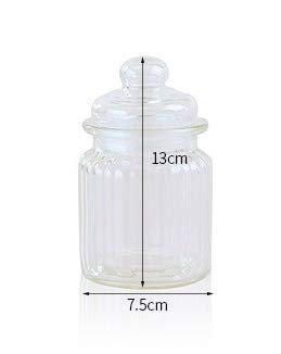 Glass Ribbed Canister with Lid - ArtyCraftz