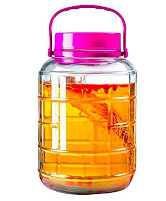 Glass Storage Jar With Handle - ArtyCraftz