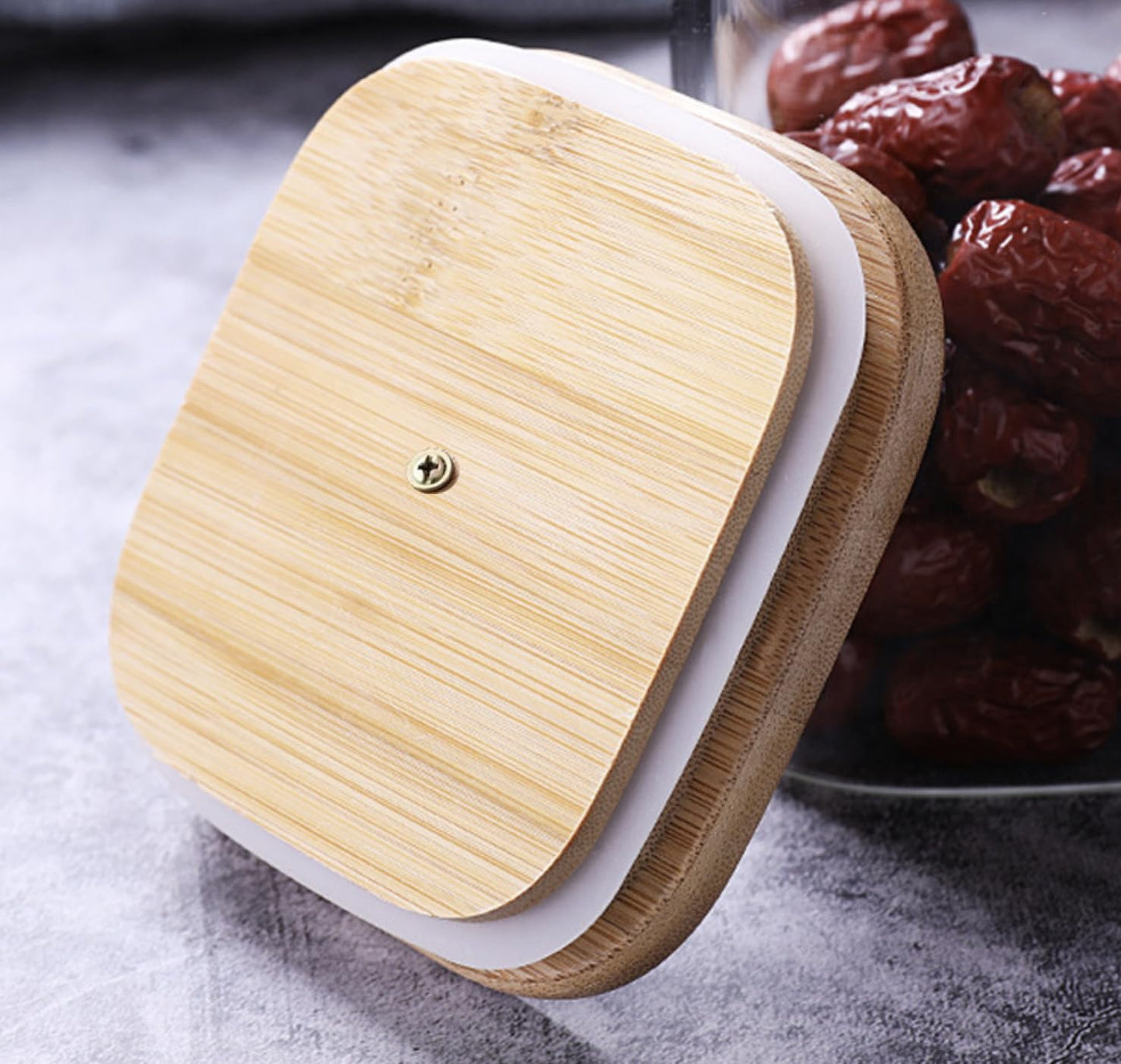 Glass Storage Jars canister with Golden butterfly toppers and wooden tray - ArtyCraftz