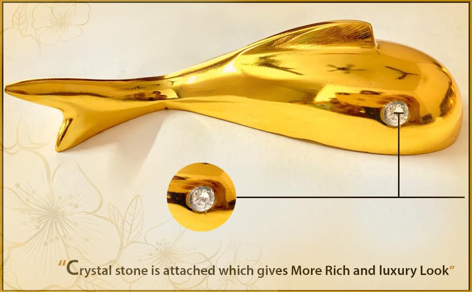 Golden Aluminium 5 Corals with 7 Fishes Wall Art - ArtyCraftz