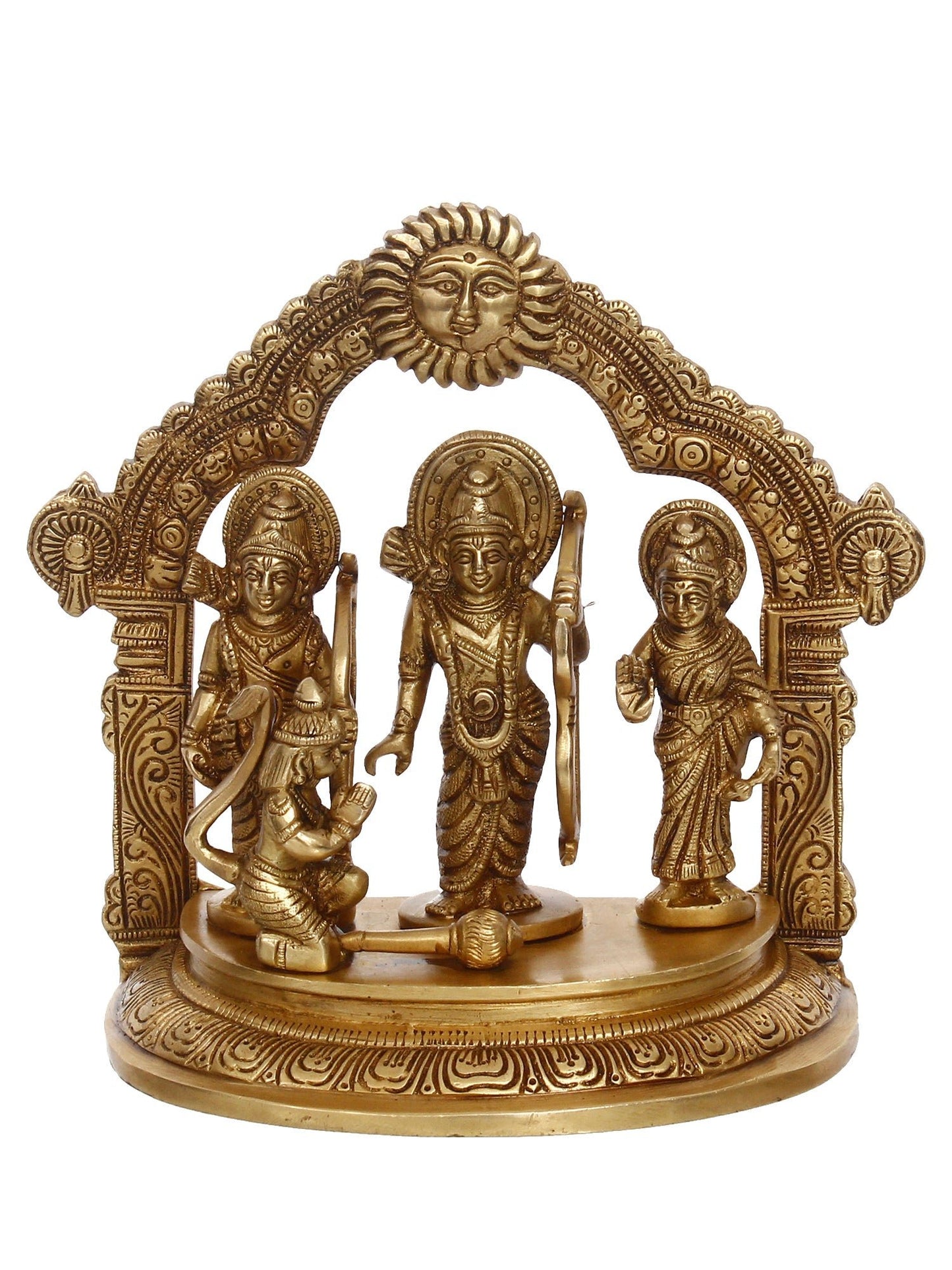 Golden Brass Handcrafted Ram Darbar Idol - ArtyCraftz