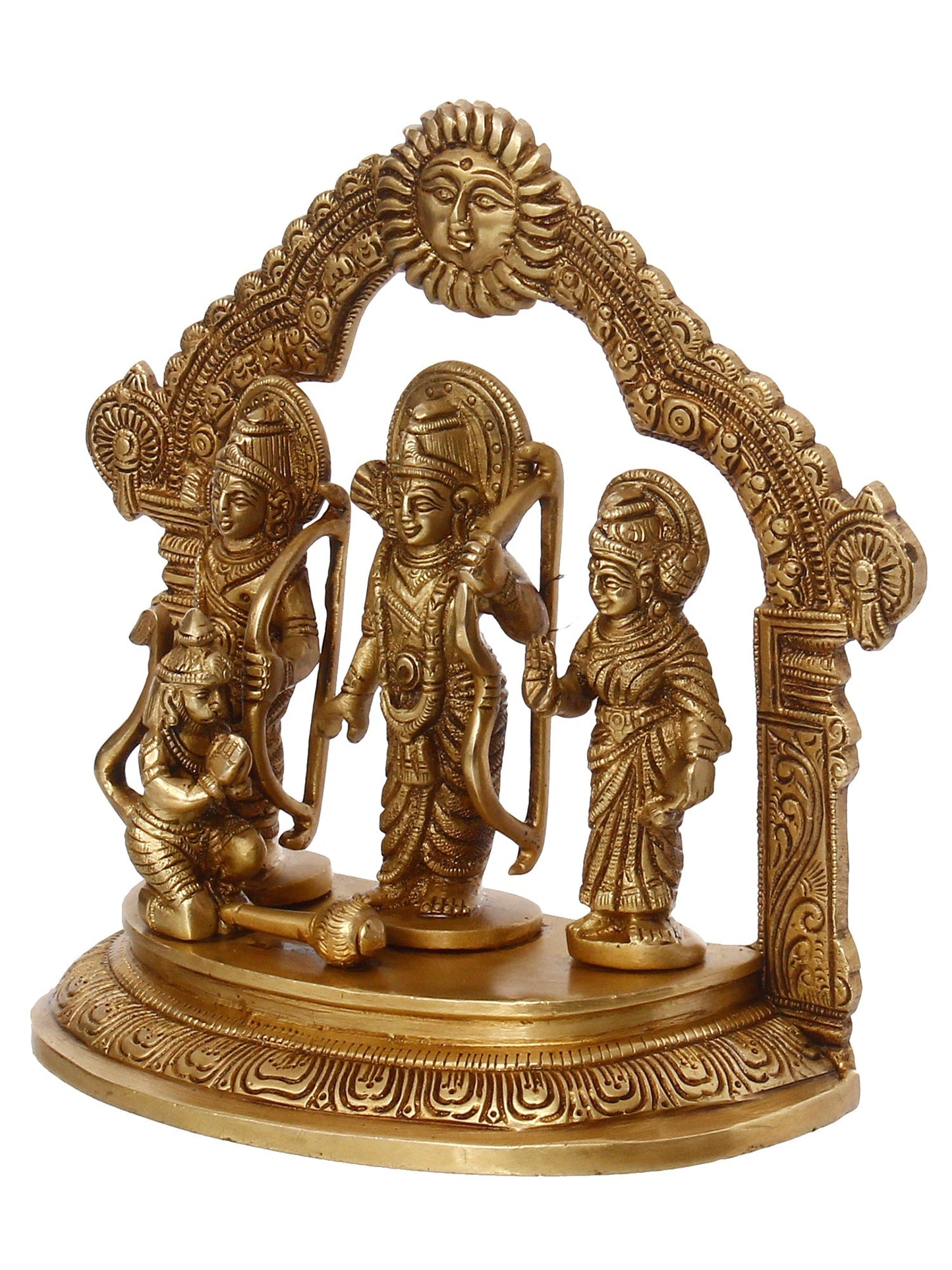 Golden Brass Handcrafted Ram Darbar Idol - ArtyCraftz