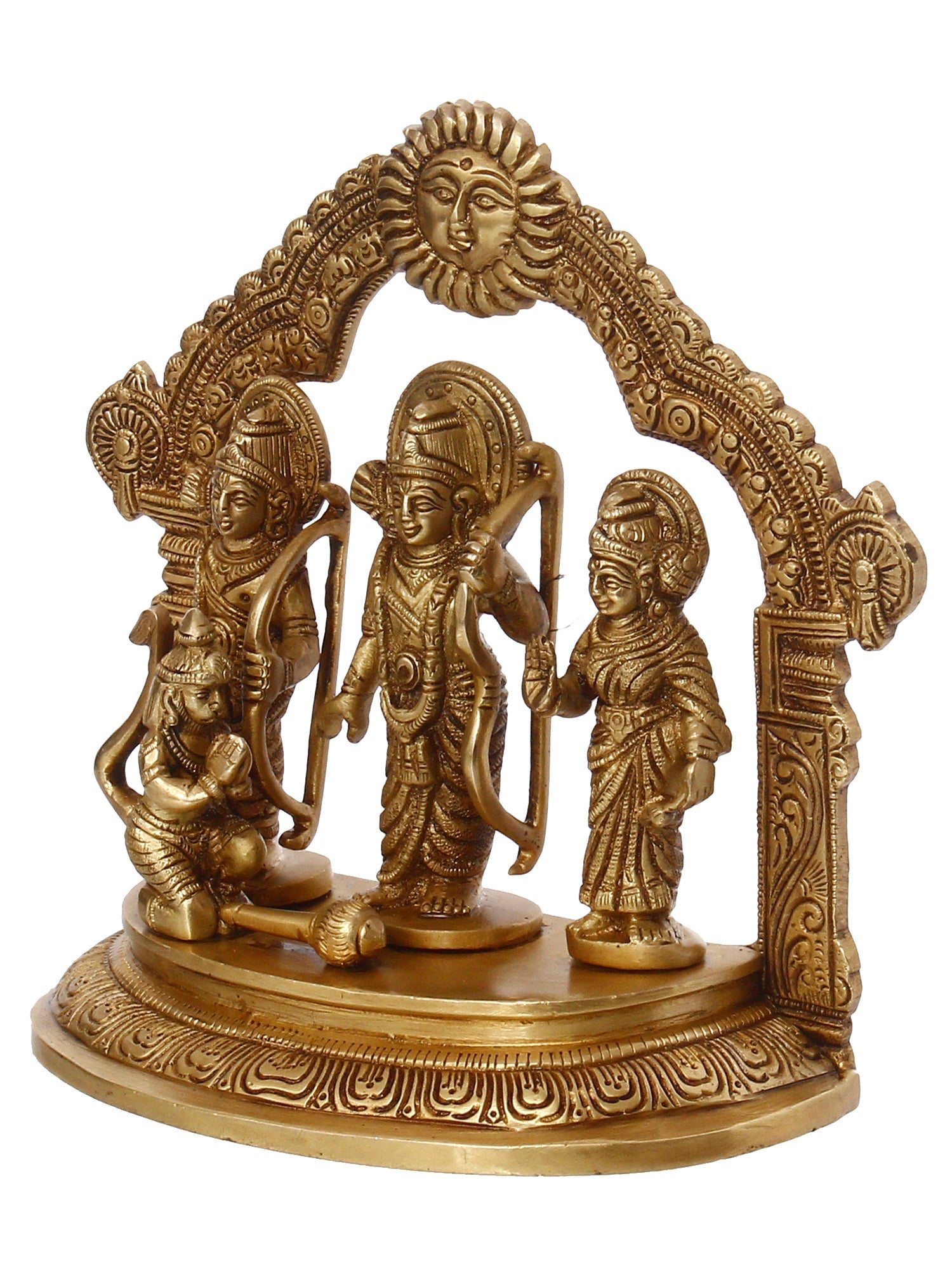 Golden Brass Handcrafted Ram Darbar Idol - ArtyCraftz