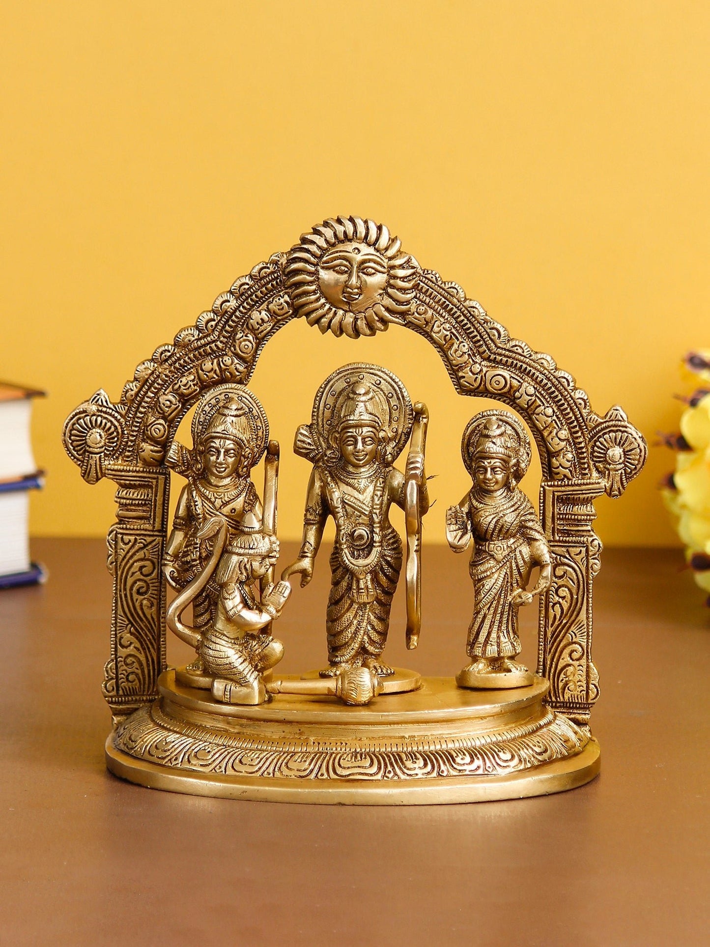 Golden Brass Handcrafted Ram Darbar Idol - ArtyCraftz