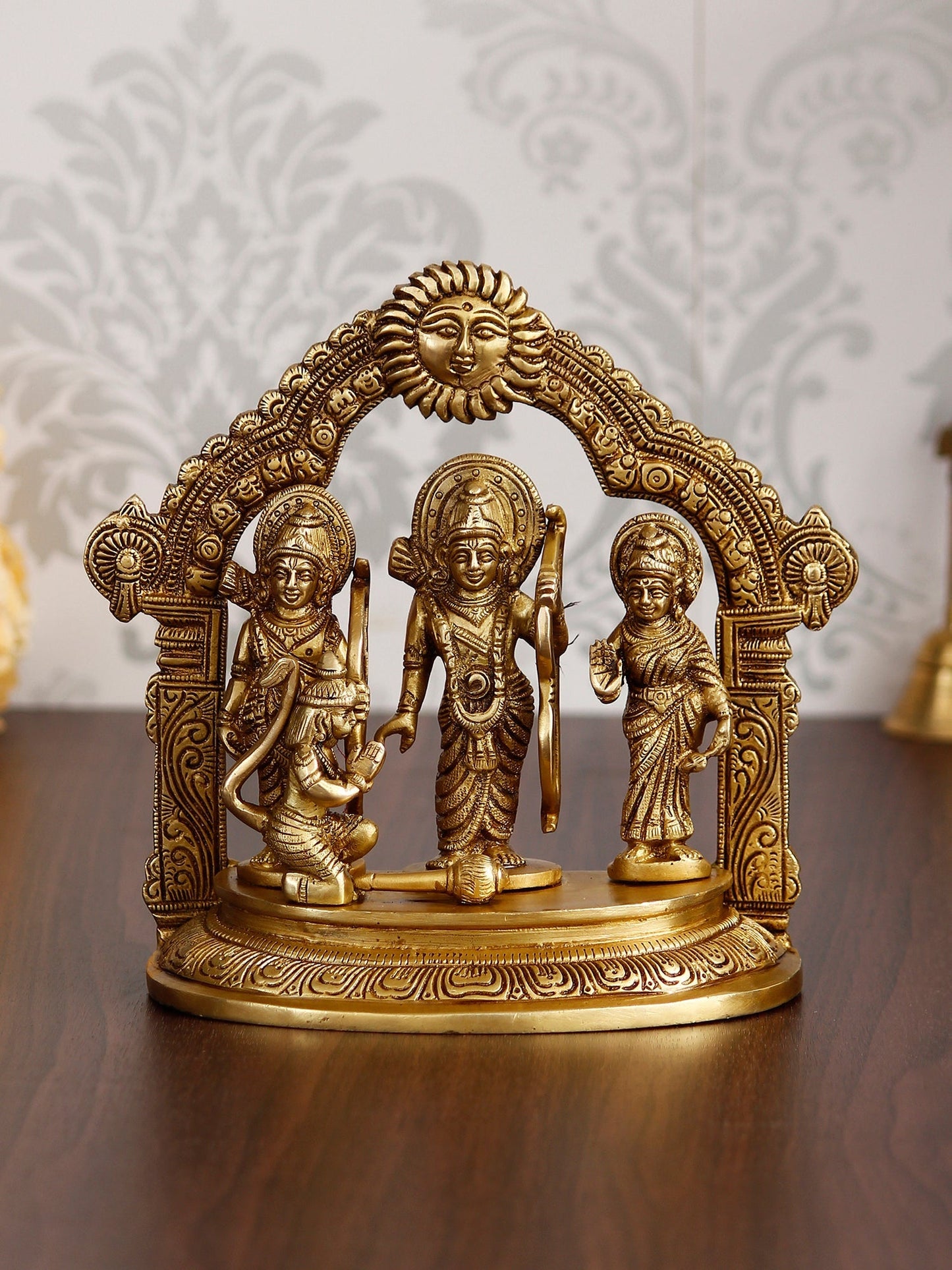 Golden Brass Handcrafted Ram Darbar Idol - ArtyCraftz