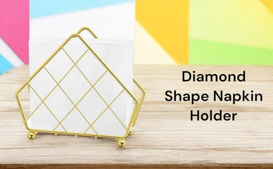 Golden Diamond Metal Napkin Holder - ArtyCraftz
