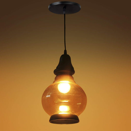Golden Glass Pendant Hanging Lamp - ArtyCraftz