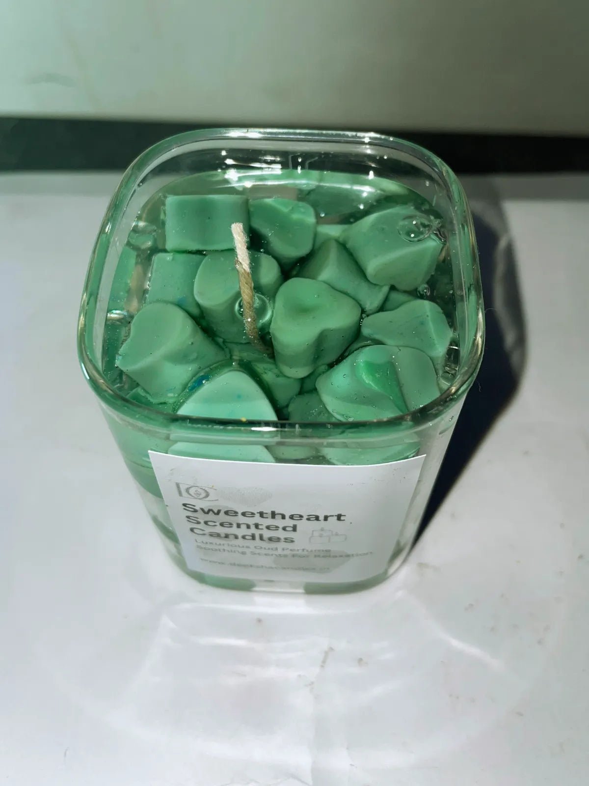 Green Sweetheart Lovely Scented Candle - ArtyCraftz