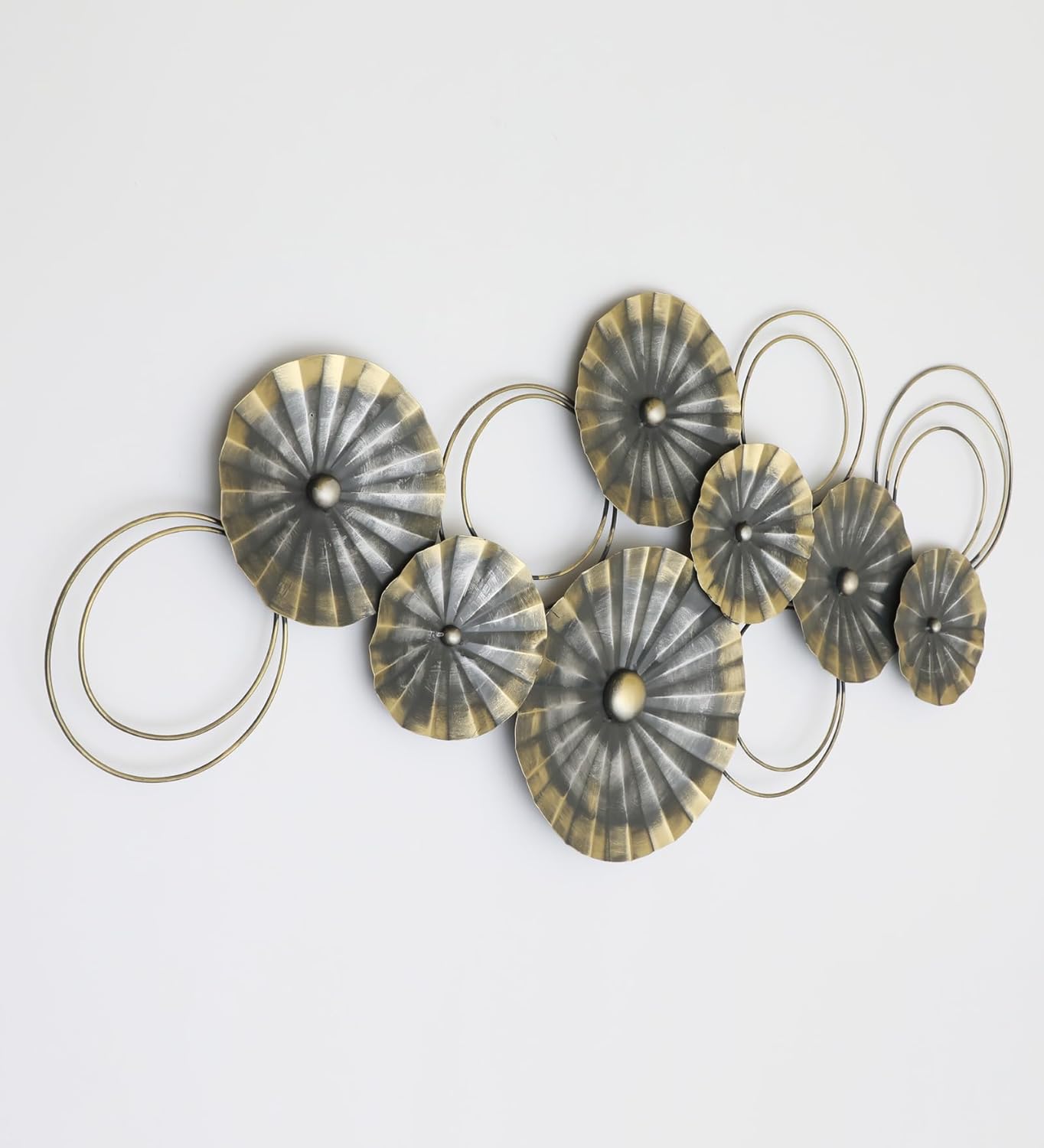 Grey and Golden Polo Flowers Wall Art - ArtyCraftz