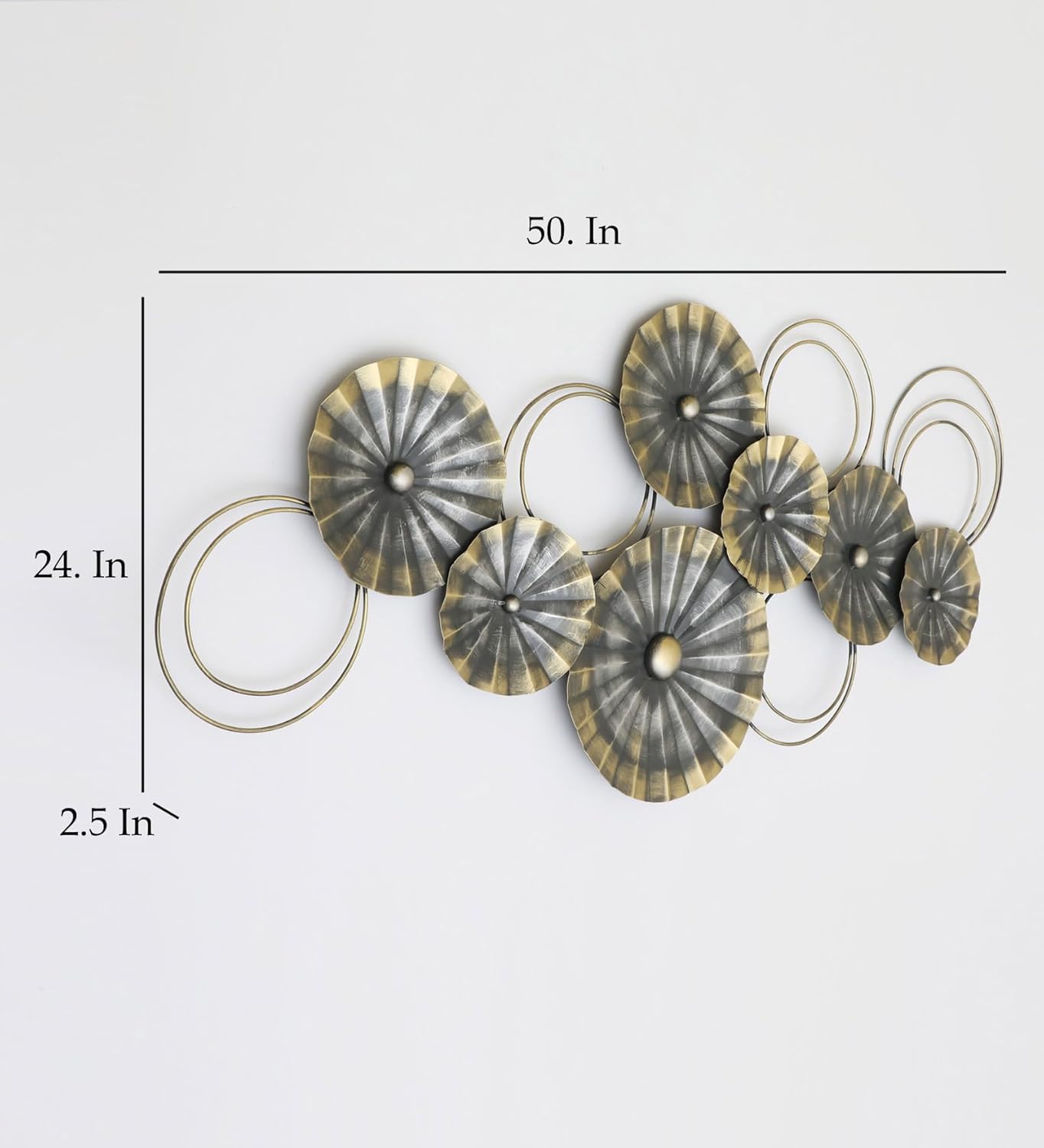 Grey and Golden Polo Flowers Wall Art - ArtyCraftz