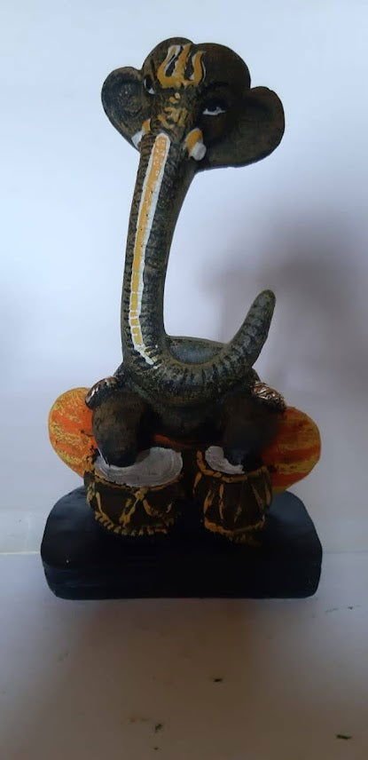 HandCarved God Ganesha Resin Idol - ArtyCraftz