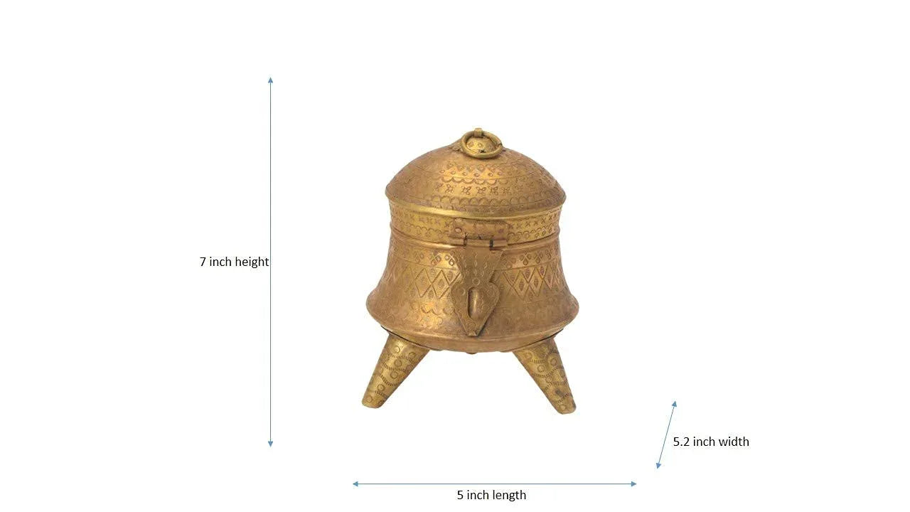 Handcrafted Brass Mukhwas Dhabro - ArtyCraftz