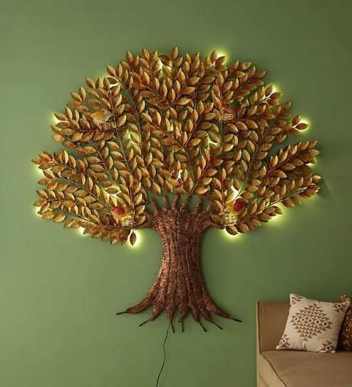Handcrafted Metal Folding Tree for Wall Decor Hanging - ArtyCraftz