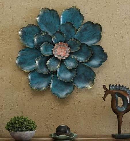 Handcrafted Metal Shine Flower Wall Decor - ArtyCraftz