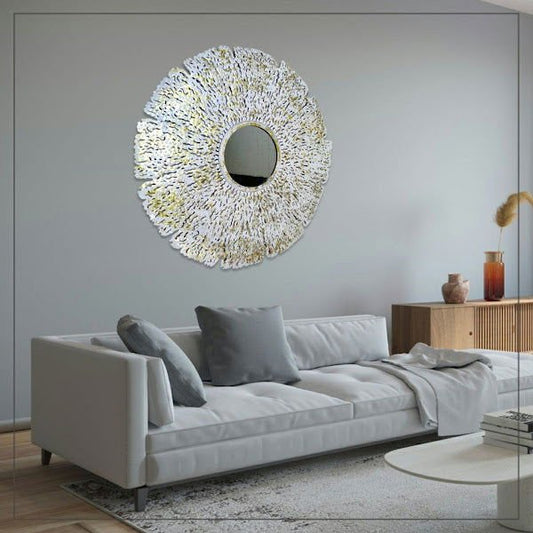 Handcrafted Metal Styilish Wall Decor Home Decor White Color - ArtyCraftz