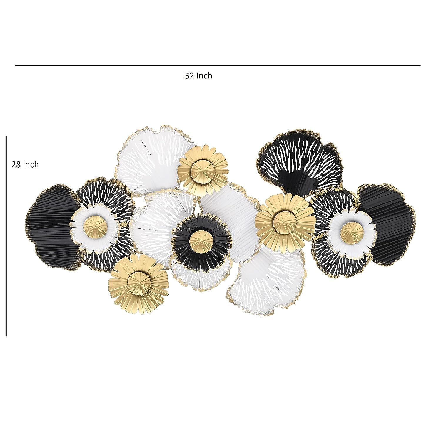 Handcrafted Metal Wall Decor Multi Color 52 Inches - ArtyCraftz