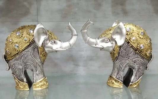 Handcrafted Polyresin Elephant Showpiece for Home Decor and Gifting - ArtyCraftz