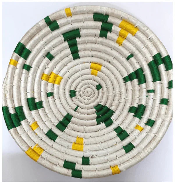 Handcrafted White Sabai Grass Wall Plate - ArtyCraftz.com