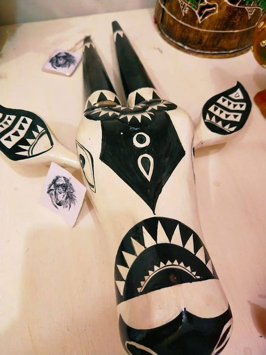 Handcrafted Wooden Wall Hanging ox Face for Living Room, Bed Room (H. 15*L. 11* W 3.5) - ArtyCraftz