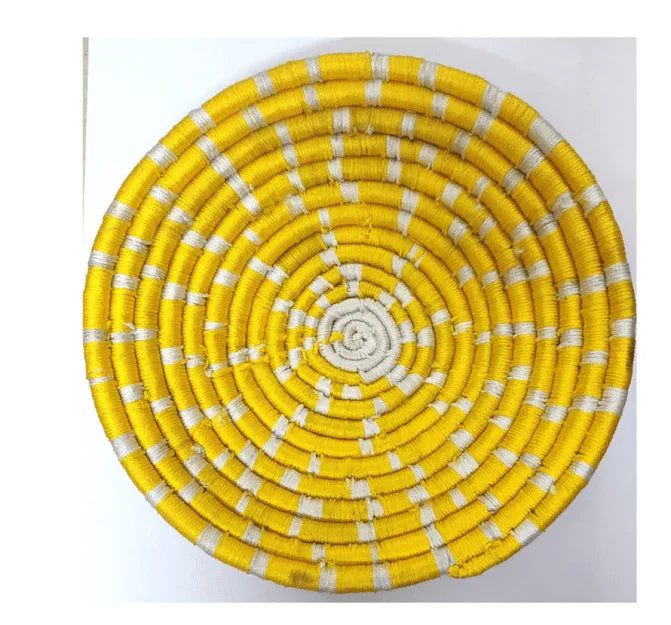 Handcrafted Yellow Sabai Grass Wall Plate - ArtyCraftz