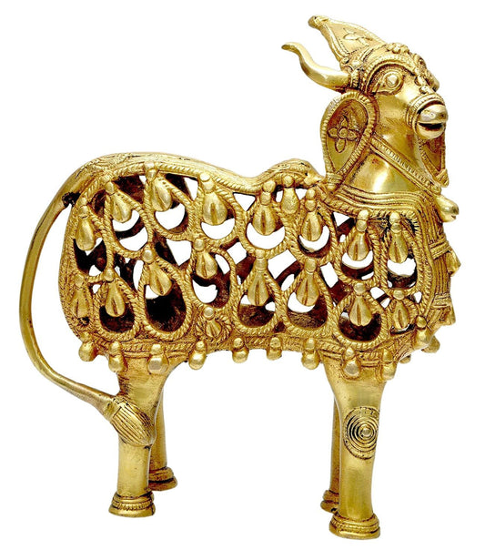 Handicrafted Brass Nandi, Dhokra Jali Work - ArtyCraftz.com