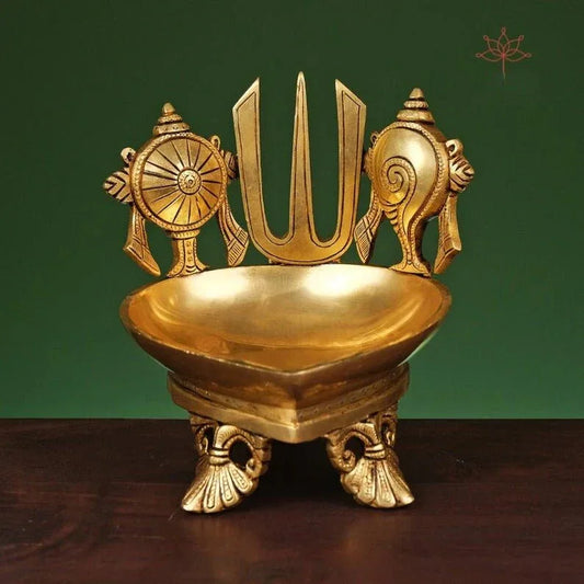 Handmade Brass Vishnu Lamp - ArtyCraftz