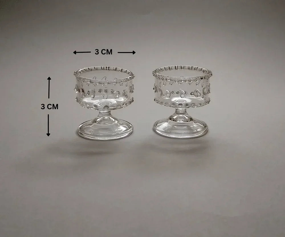 Borosilicate Glass Pooja Thali set of 9