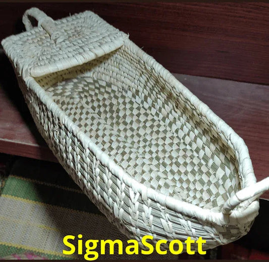 Handmade Sabai Grass Boat Shaped Serving Tray 11 Inches - ArtyCraftz
