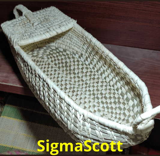 Handmade Sabai Grass Boat Shaped Serving Tray 11 Inches - ArtyCraftz