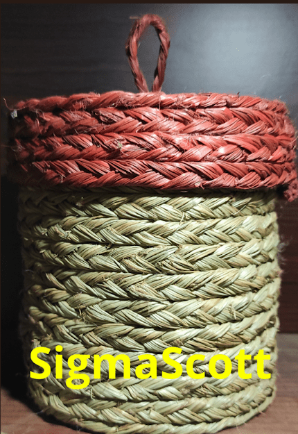 Handmade Sabai Grass Container 5 X 5 - ArtyCraftz