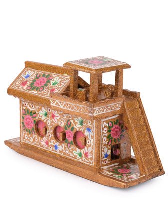 Handmade Vibrant Paper Mache Kashmiri House Boat - ArtyCraftz