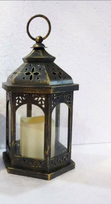 HandmadeMetal Morrocon Tealight Hanging Lantern Black Color 18 Inches for Home Decor and Gifting - ArtyCraftz